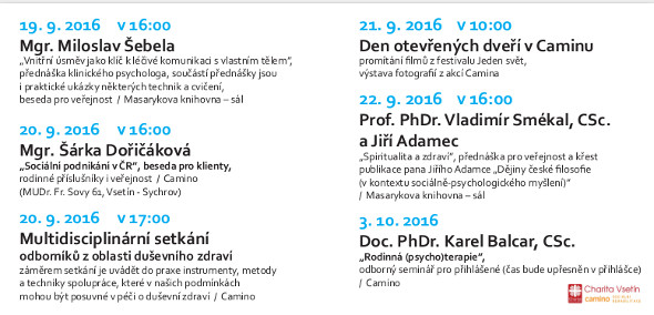 Dny du�evn�ho zdrav� 2016